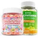 NEVISS Çocuklar, Probiyotikler, Vitamin D3 K2 A C + Sugar Free Men 50 + Plus, Multivitamins Gummies w/Omega-3, Coq10, D3k2,