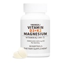 Βιταμίνη D3 K2 5000 IU Softgels με συμπλήρωμα μαγνησίου - & 120mcg MK-7 K2 για την Υγεία των Οστών & την Ανοσολογική Υποστήριξη - Μη ΓΤΟ & Χωρίς γλουτένη Softgels με λάδι MCT - 30 Softgel