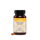 NatureWise Vegan Vitamin D3 + K2 με Βιολογικό Λάδι Καρύδας MCT - Φυσικό D3 5000IU + Φυσικό K2 100mcg - Υψηλής Απορρόφησης Υποστήριξη Οστών - Χωρίς σόγια και γλουτένη - ΗΠΑ Κατασκευάζεται - 30 Softgels[30-Day Supply]
