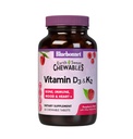 Διατροφή Bluebonnet Βιταμίνη D3 & K2 EarthSweet Chewable Tables, για την Ανοσοποιητική, Mood & Heart Health*, Χωρίς σόγια, Χωρίς γλουτένη, Μη ΓΤΟ, Kosher Dairy, 60 Raspberry Flavor Chewable Tablets, 60 Servings