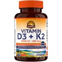Vitalitown Βιταμίνη D3 K2 συμπλήρωμα, D3 5000 IU, Βιταμίνη K2 MK-7 100 mcg, Μη-ΓΤΟ, Χωρίς Γλουτένη & Σόγια, για τα οστά, δόντια, ανοσοποιητική & καρδιακή υγεία, 120 Softgels