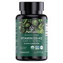 PlantFusion Organic Vegan Vitamin D3 + K2 5.000 IU, 50MCG – Βιταμίνη D που προέρχεται από την Φυτική Λίχεν και Βιταμίνη K2, για την Ανοσολογική Υποστήριξη και την Υγεία των Οστών - 120 Κάψουλες