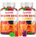 Βιταμίνη D3 + K2 Gummies 2000 IU με Ασβέστιο + K2 (MK-7), Κιτρικό μαγνήσιο, Βιταμίνη C, Ψευδάργυρος & Βόριο – Οστική, Καρδιά & Ανοσολογική Υποστήριξη – Vegan, Μη ΓΤΟ, Ζελατίνη-ελεύθερο, Συμπλήρωμα χωρίς ζάχαρη, 120 Gummies