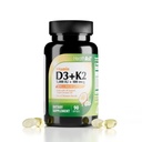 SağlıkA2Z® Vitamin D3 (5,000 IU) + K2 (MK-7) Virgin Coconut Petrol (Doğal MCTs) ile Made with Virgin Coconut Oil (Dokuzal MCTs) - 90 Softgels (1 paketi) - Bones, Teeth, Mood & Immune Health