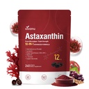 1 Astaxanthin 12 mg Supplements, 4 Ay Supply, Astaxantina Antioksidan from Fresh Haematococcus Pluvialis, Contains Lycopene, Grape Seed, Vitamin E, & More Supports Eye, Joints, Skin Health