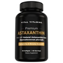 Vitals Vitamin Astaxanthin 12 mg Softgels - Natural Astaxanthin ile Yapıldı - Skin Hydration, Elasticity - USA'da Yapılan Hücreleri Destekleyin - 60 Soft Gels