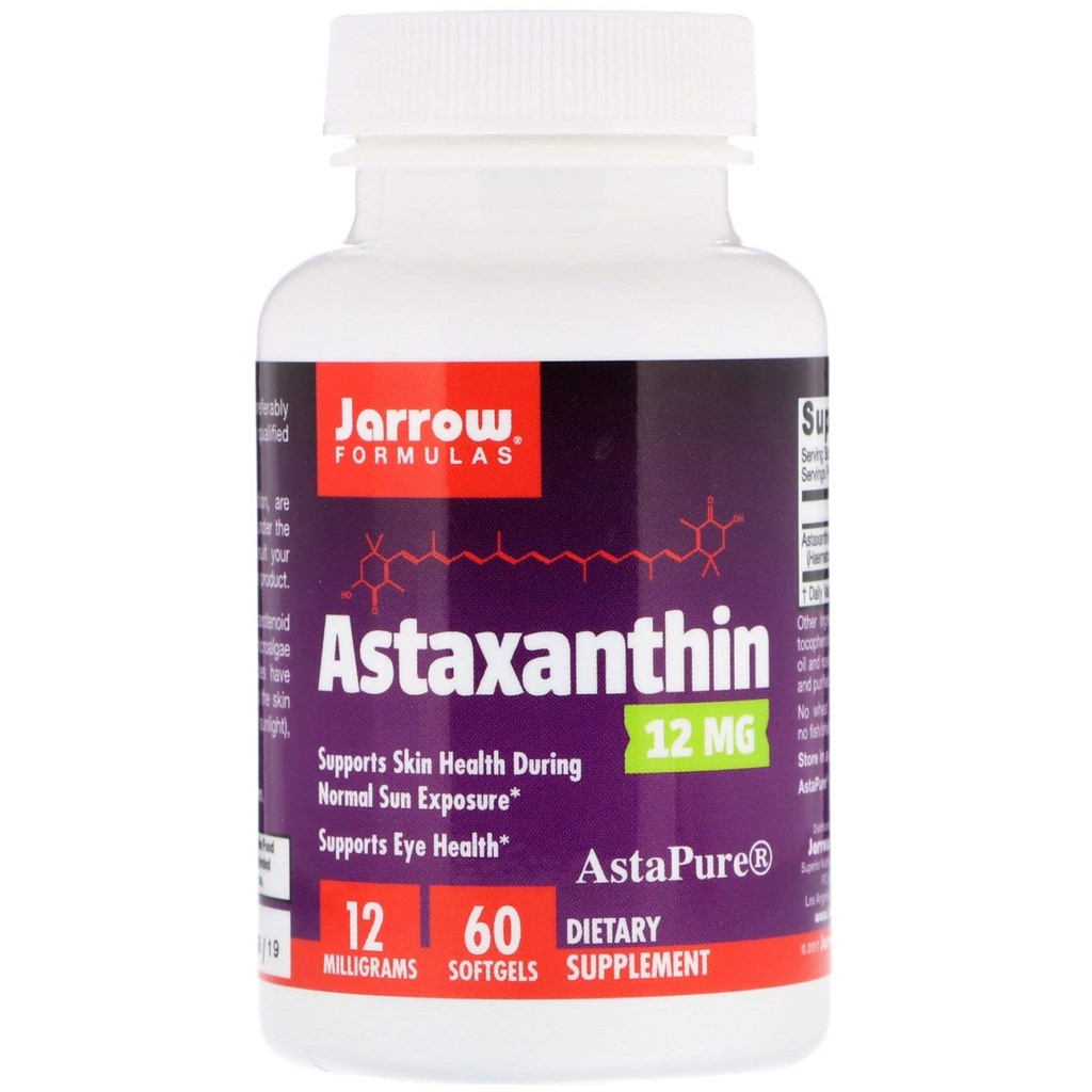 Jarrow Formulas® Astaxanthin 12 mg, Diyetsel Tamam, Immune ve Eye Health için Antioksi Desteği, 60 Softgels, 60 Day Supply