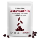 O N vitamini . ZIRAN Astaxanthin Supplements 24 mg, Antioksis Supplement, Eye &Joint &Skin Health| 4 Ay Supply| 120 Softgels
