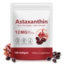 flasture Astaxanthin 12mg, 120 Softgels, 4 Month Supply, Premium Astaxanthin Supplements from Natural Microalgae, Powerful Antioxidant for Skin, Eye & Joint Support | Non-GMO, Easy to Swallow