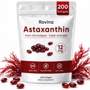ROVINA Astaxanthin 12 mg Softgels, Antioksi Supplement Supports Eye, Skin, Immune, Joint, Internal Circulation, Non-GMO & Gluten Free - 200 Softgels
