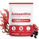 Astaxanthin Supplements,12 mg Astaxanthin Natural Anti-Aging Formula - Supports Eyes, Joint, Internal Circulation & Skin Health, Non-GMO Non-Glutenten