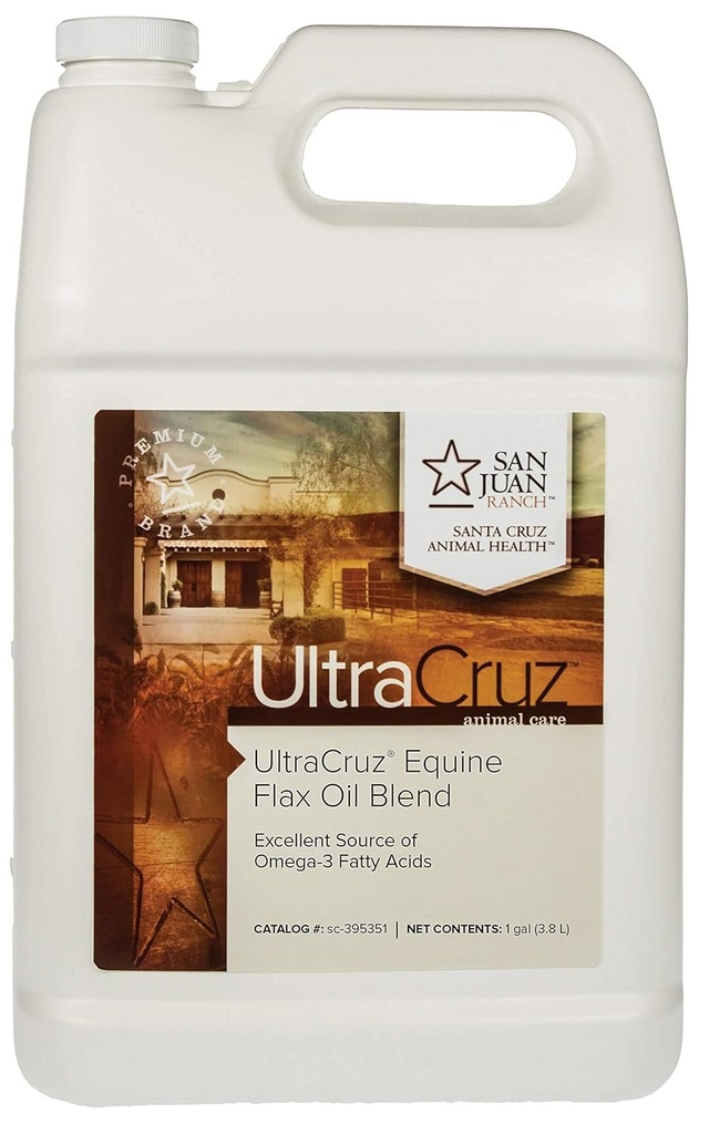 UltraCruz - Atlar ve Livestock için sc-395351 Flax Oil Mix Supplement, 1 Gallonn