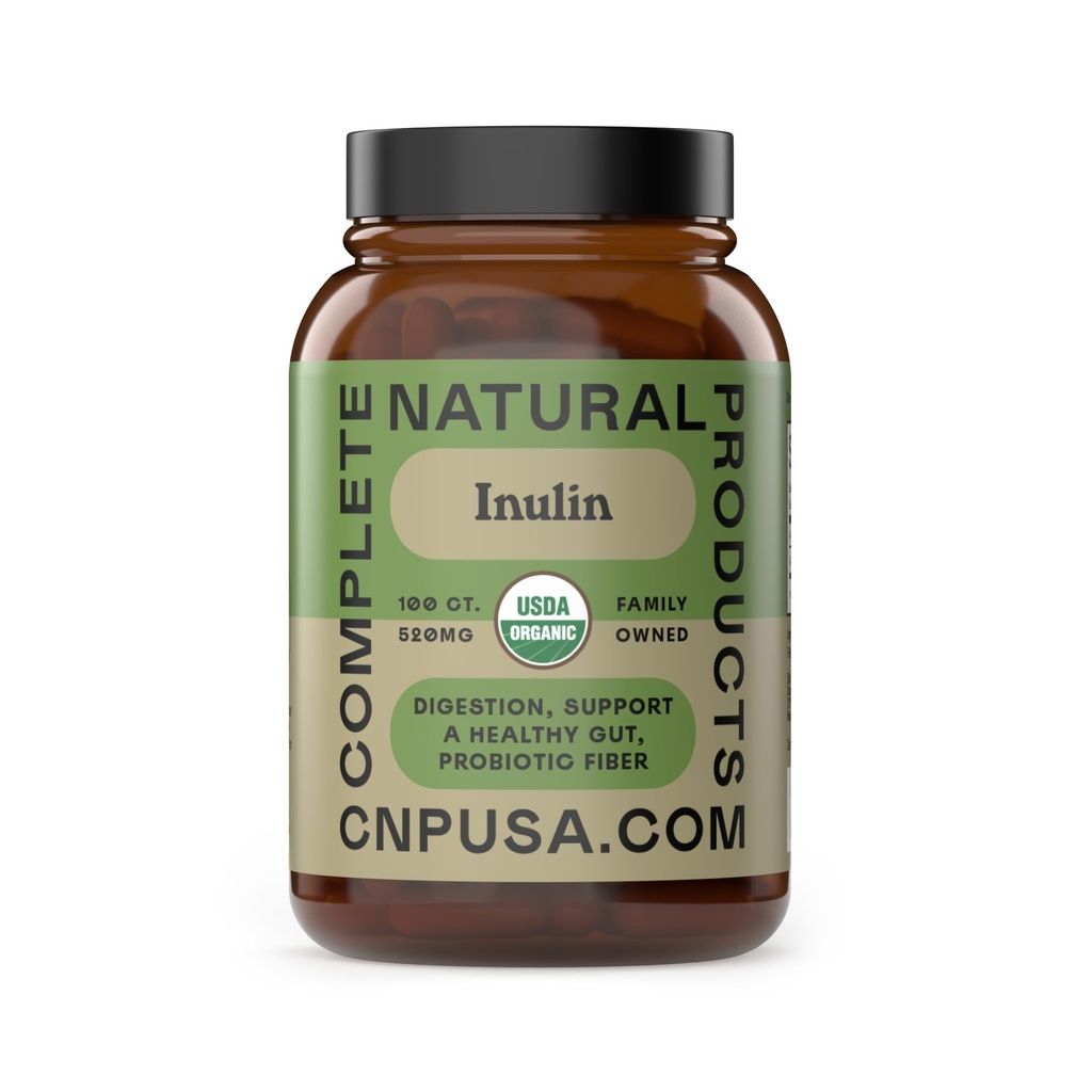 Tamam Doğal Ürünler Organik Inulin Capsules - 520 mg 100 Pills, Organik Kudüs Artichoke Inulin Capsules