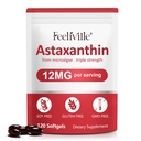 Astaxanthin Supplements, Astaxanthin 12 mg, 120 Softgels Antioxy Astaxantina Supplement for Eye, Skin, Joint & Immune Health, Supports Internal Circulation & No Gluten