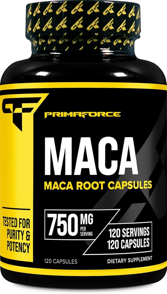 Primaforce Organic Maca Root Caps (750 MG) (120 CAPS) - Μη ΓΤΟ, Χωρίς γλουτένη