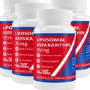 35mg Liposomal Astaxanthin Supplement - Skin, Joint & Eye Health için Güçlü Anti-Aging Formula - Pure Astaxanthin - Vegan, Non-GMO, 240 Capsules