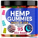 Uyku Calm Relaxation için Gummies, Hempoil Gummy Bear Candy Edibles-95 Fresh USA Bears