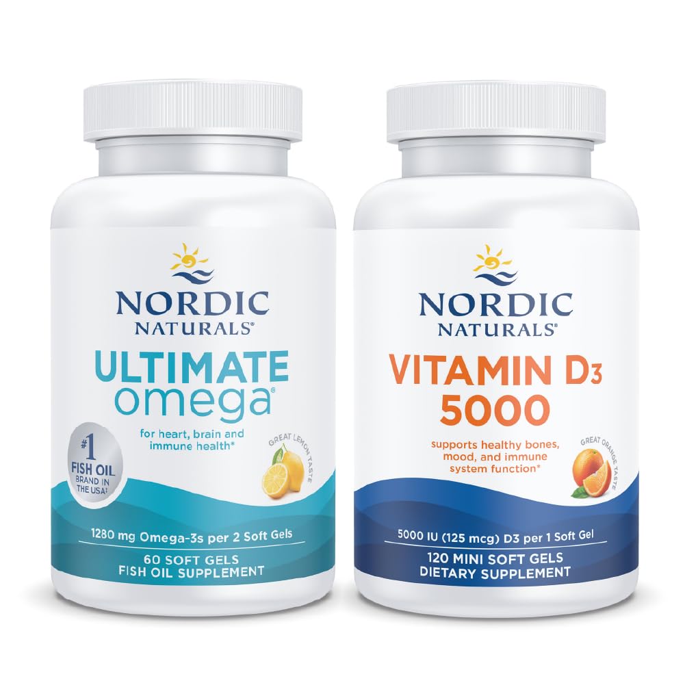 Nor Naturals Ultimate Cognitive and Bone Mechanic Pack - Ultimate Omega Vitamin D3 1000, Orange