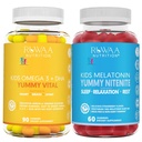 RUWAA NUTRITION Omega 3 Gummies, DHA Gummies ve 1mg Melatonin Gummies | No Fish, No After-Taste, Non-Habit Form, Gluten Free, Non-GMO, Made in USA.