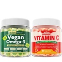 Nextdia Vegan Omega 3 Gummies + Tüm Gıda Vitaminleri Yetişkinler ve Çocuklar için Gummies
