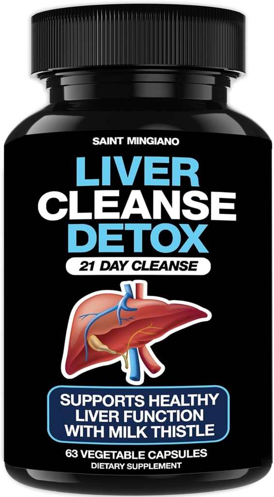 Liver Cleanse Detox & Tamir - 21 Gün Temiz - Doğal Canlı Destek Desteği Süt Butle, Dandelion Root, Spinach Leaf, ve Artichoke Ekstra Canlı Sağlıkcı Sağlık için Katkı