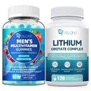 Migcopat Men's Multivitamin Gummies & Lityum Orotate Kompleksi, Omega-3, Magnezyum