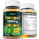Omega-3 Kadınlar ve Erkekler için Gummies - 1000 mg Vegan Omega3 DHA & EPA Turmeric, D3, K2, Citicoline for General Health - Algae Oil Omega 3 Fatty Asit Supplements, Sugar-Free