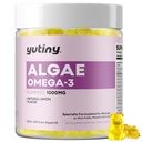 Vegan Omega 3 Kadınlar için Gummies, Algae Omega 3 1000 mg Supplement with DHA, EPA, GLA, A, E, B12, Folate, Skin & Brain Health, Sugar Free, 60 Count