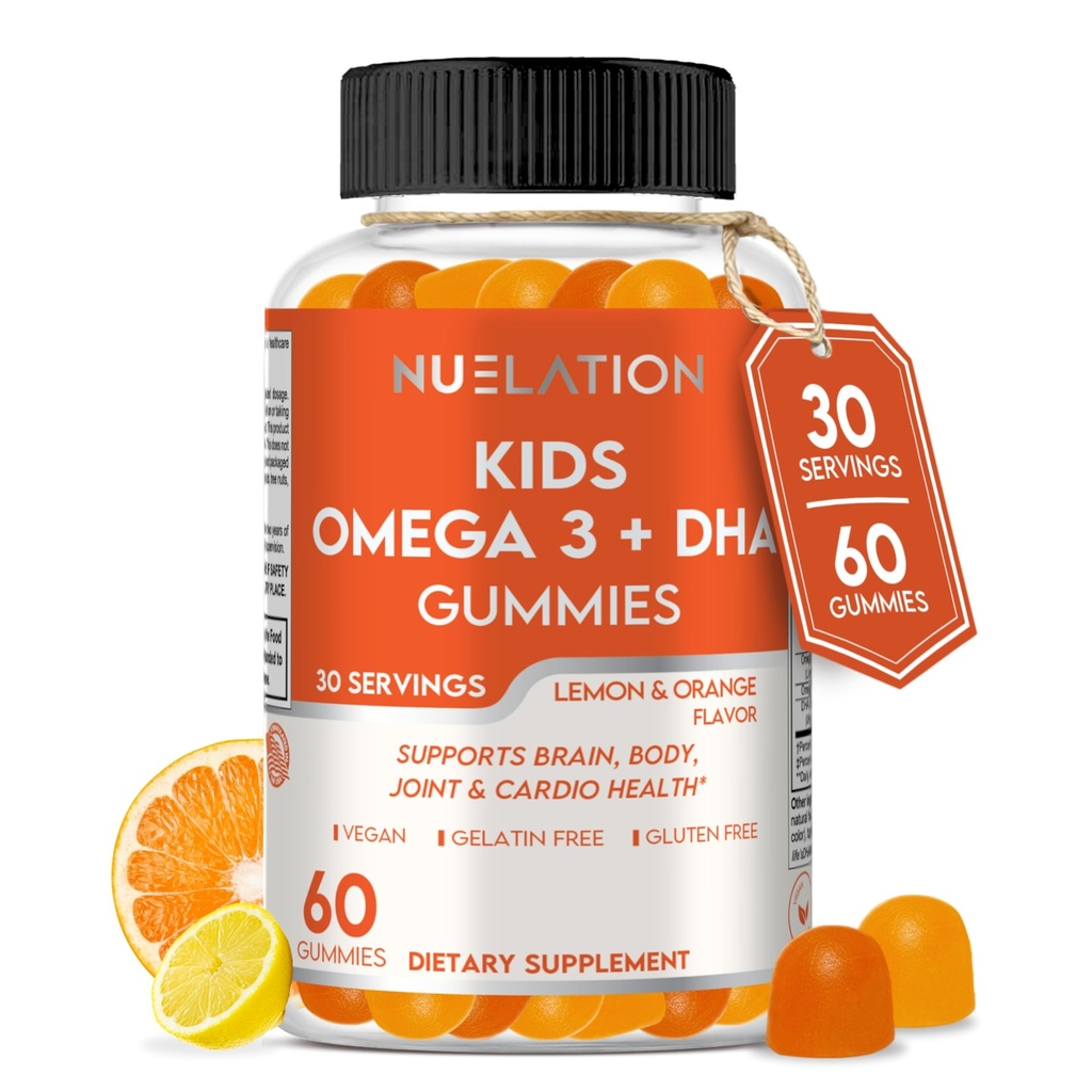 Vegan Omega 3 DHA, Plant bazlı, 30 Hizmet, 60 Ct. Gelatin Free, Gluten Free, Non-GMO Omega 3 Supplement. Çocuklar ve Toddler Beyin, Eye, Heart & Immune Support