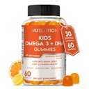 Vegan Omega 3 DHA, Plant bazlı, 30 Hizmet, 60 Ct. Gelatin Free, Gluten Free, Non-GMO Omega 3 Supplement. Çocuklar ve Toddler Beyin, Eye, Heart & Immune Support
