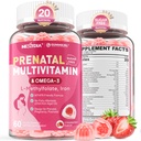 Kadınlar için Prenatal Vitaminler Gummies, Metilfolate 1 mg, Vegan Omega 3 DHA 800 mg, Demir, Choline, Iodine, D3 B6 B12 - Daha Önce Kadınlar için Çokvitamin, 60 Count & After