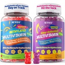 NEVISS 52-in-1 Torchated Multivitamin for Women Gummies with Iron, Omega-3, B6 B9 B12 for Day | Magnezyum Glycinate, Steel, Collagen for Night Renewal/Sleep, Womens 18 30 40 50 70+ AM PM Daily