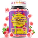 Nextdia Multivitamin, Genç Erkek Kızlar için Gummies 12-17, 18, 19, Çocuklar Omega 3 ile 10+ Multivitamin, Adolescent 10-19S Beyin, Bone, Energy, Immune