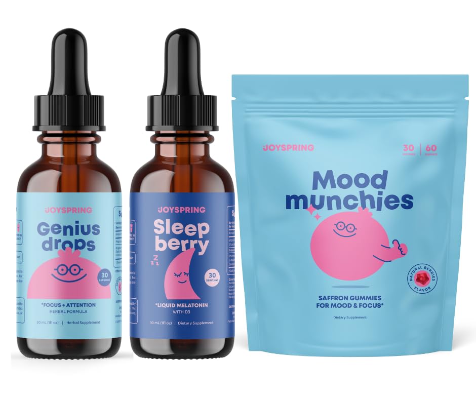 ΧαράΆνοιξη SleepBerry Melatonin με Elderberry, Saffron Supplement και Genius σταγόνες για παιδιά