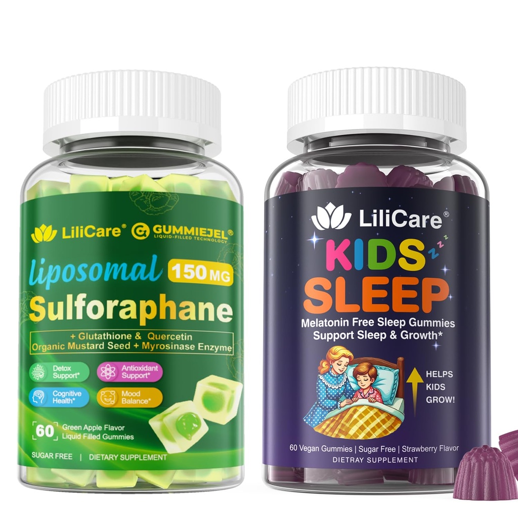 LILICARE Παιδιά Κοιμούνται Gummies & Sulforafane με Glutathione Gummies
