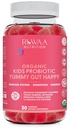 RUWAA NUTRITION Kids Organic Probiyotik Gummies for Digestive Health, Immune Support, Constipation, Bloating. 2.5 Milyar CFU, Strawberry Flavor, Çocuk Çağı Egzersizi için Faydalı Probiyotikler, 30ct (1)