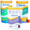 FIRST DAY Kids Calming Magnesium (Strawberries), Multivitamin (Strawberry & Orange), & Brain Focus (Peach) Gummies | Daily Nutrients, Mood & Focus | Clean Label Project Verified® | Vegan | 30-Days