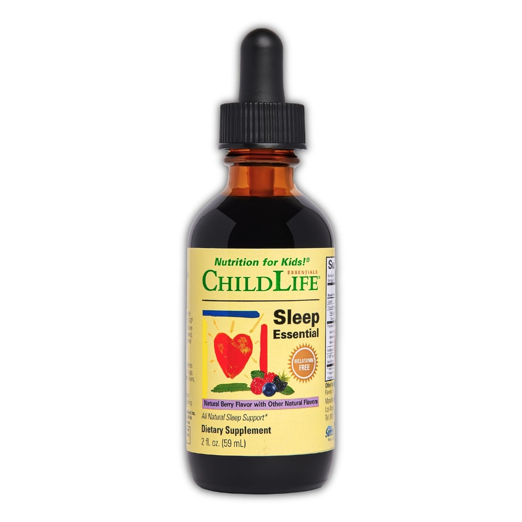 ÇOCUKLIFE ESSENTIALS Sleep Essential - Melatonin-Free Sleep Aid for Kids, Natural Sleep Drops for Children 3+ with Passionflower & Valerian Root, Berry Flavor, 2 Fl Oz
