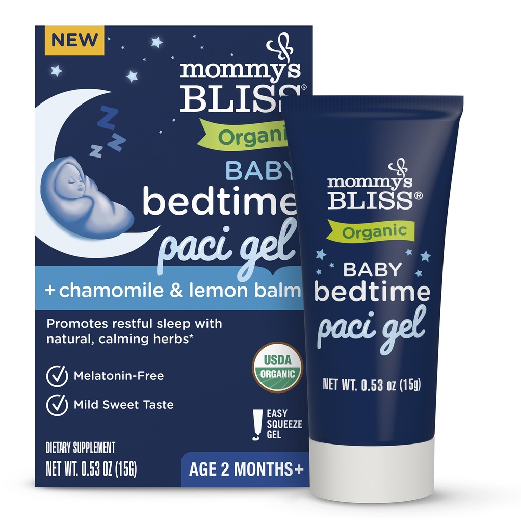 Anne'nin Bliss Organik Bebek Bedtime Paci Gel, Restful Sleep*, Melatonin Free, Yaş 2 Ay+, 0,53 Fl Oz