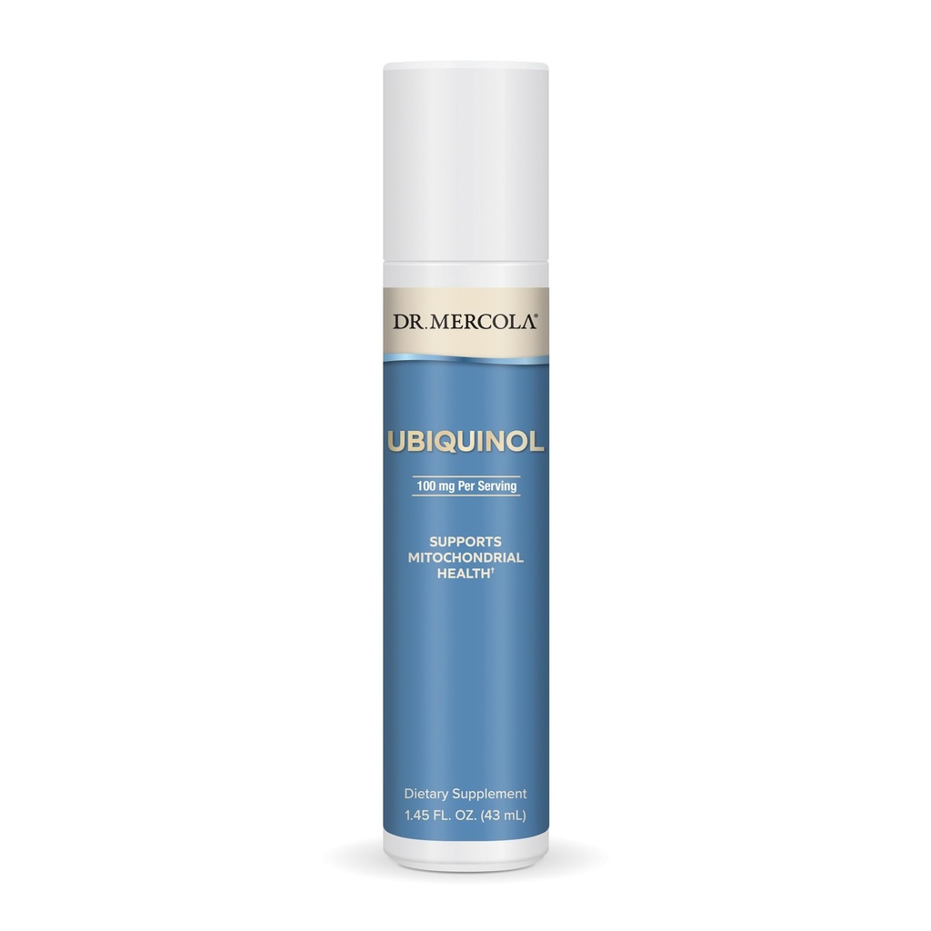 Dr. Mercola Ubiquinol Liquid Pump - Supports Cellular Energy Production - Active CoQ10 Form - Kaneka Ubiquinol - High Absorption Formula - 100 mg - 18 Servings