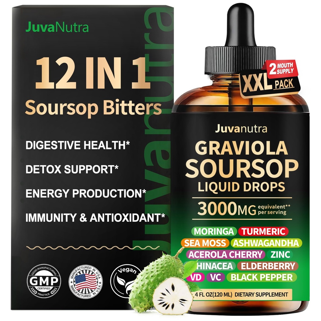 (4 Fl Oz) Deniz Moss, Moringa, Turmeric, Echinacea & Ashwagandha Ekstraksiyonu - Digestive Wellness & Immune Support