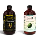 Black Seed & Soursop Bitters Bundle – 2 x 32 oz Bottles - 64-Day Supply – Vegan Organic Herbal Tonic for Digestive Health & Overall Wellness – No Sugar, Made in USA.