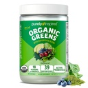 Purely Inspired Organic Greens Toz Superfood Smoothie Mix, Unflavored (30 Hizmet) - Probiyotikler, Spirulina & Chlorella for Gut & Digestive Health - Vegan