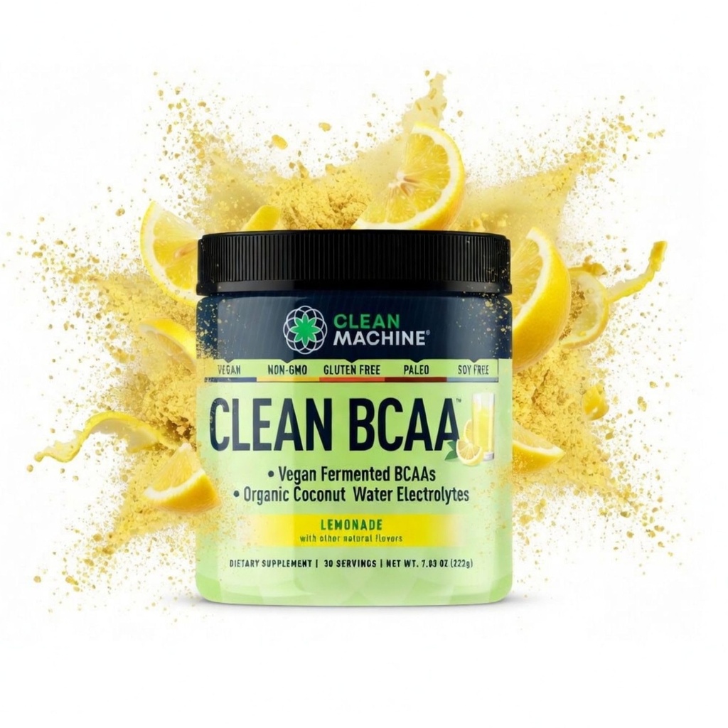 Temiz BCAA - 2:1:1 Gıda BCAAs Toz & Coconut Su Elektrolytes Recovery & Amino Energy Supplement - Ödül Kazanan Vegan Amino asit Supplement - 30 Hizmet - Lemonade