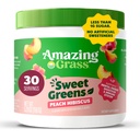 Amazing Grass Sweet Greens ve Superfoods Toz Digestive Health, Greens Toz, Digestive Enzymes, Probiyotiks, Spirulina, Chlorella, Peach Hibiscus, 30 Hizmet