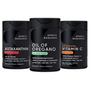 Sports Research® Antioksi Support Pack - Oregano 9500 mg + Triple Strength Astaxanthin 12 mg + Liposomal Vitamin C Supplement 1000 mg + Liposomal Vitamin C Supplement 1000 mg + Liposomal Vitamin C Supplement 1000 mg + Lipo