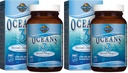 Life Oceans 3 Beyond Omega-3 with OmegaXanthin, EPA, DHA Supplements, Fish Oil with 1200 mg Omega 3, Astaxanthin & Brown Seaweed Extract - 60 Softgels, (Pack of 2)