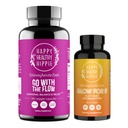 Mutlu Sağlıklı Hippie Glow for It Astaxanthin Supplement & Go with The Flow Hormon Balance for Women 180ct