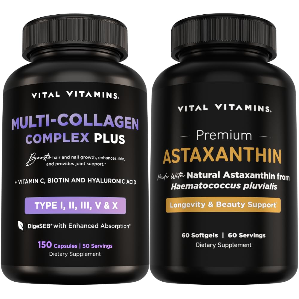 Vital Vitamins Multi-Collagen Plus 150 ct + Astaxanthin 60 ct