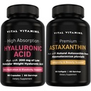 Vitals Pure Hyaluronic Acid 60 ct + Astaxanthin 60 ct + Astaxanthin 60 ct